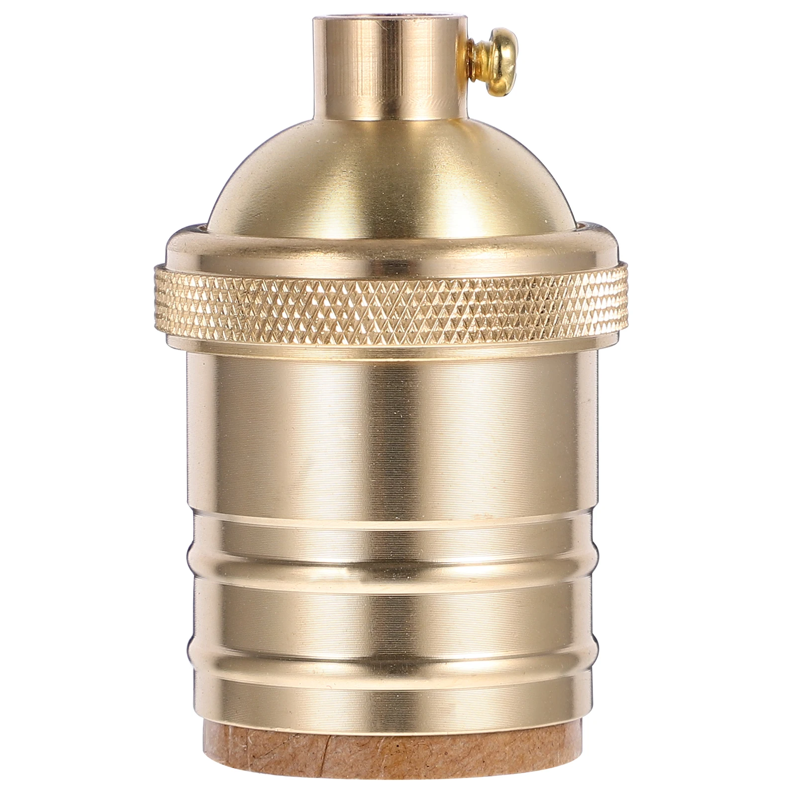 

Retro Lamp Socket Copper Finish E26 E27 Light Bulb Holder with Knob for Home Lighting Lamp Sockets and Parts Light Socket