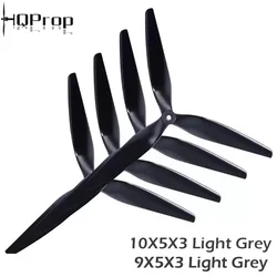 16pcs/8pairs HQ Macroquad Prop 9X5X3 9050 10inch 9inch 3 blades Black Carbon Reinforced Nylon Propeller for FPV Drone