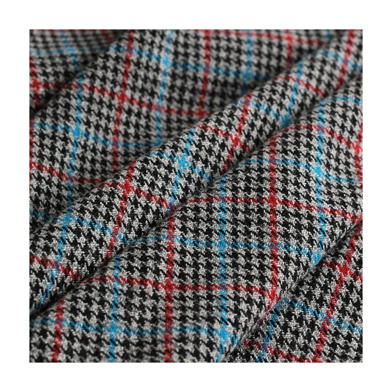 Redraspberry 145cm Classic Houndstooth Yarn Dyed Wool Fabrics Garment Materials Atumn Women Coat DIY Sewing Cloth Freeshipping