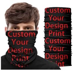 Personalized Seamless Bandana Cycling Neck Gaiter Magic Mask Camping Snood Sport Scarf Customized DIY Print Headband Neck Warmer