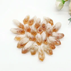 Rough Natural Citrine Point Quartz Crystal Cluster Raw Mineral Specimen Stone Energy Healing Rock Ornament Home Decor Gift