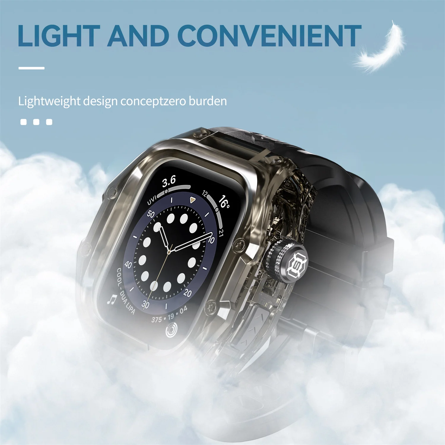 เคสนาฬิกากันน้ำ ShellBox IP68 สำหรับ Apple Watch Series 10 สำหรับ iWatch 46 มม. S10 สายซิลิโคน เหมาะสำหรับดำน้ำและว่ายน้ำ