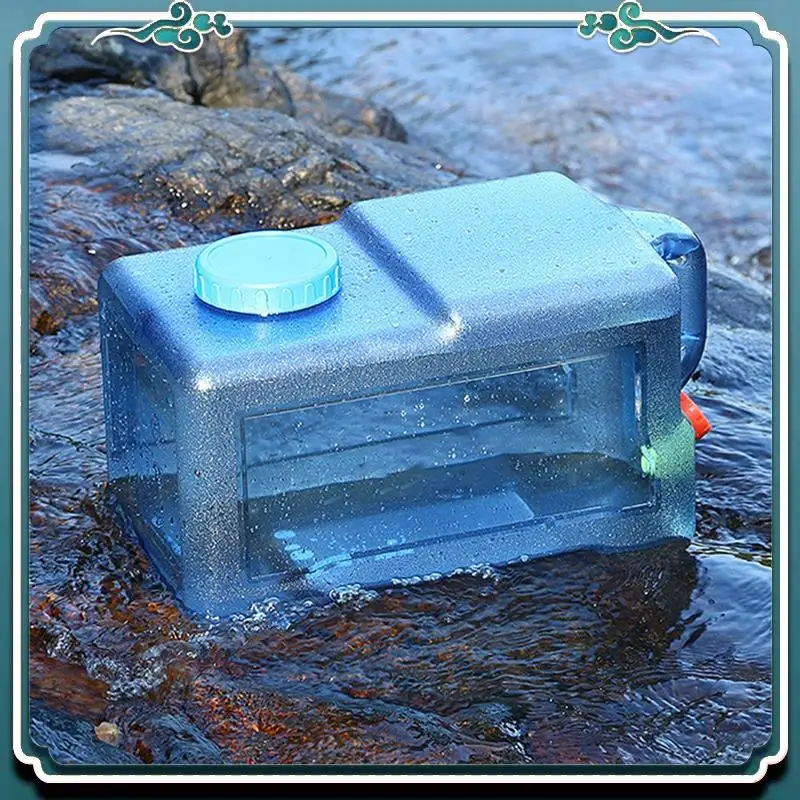 

Reliable Capacity Outdoor Water Bucket Portable Water Tank Container With Faucet Driving Water Tank Picnic Accsesorios