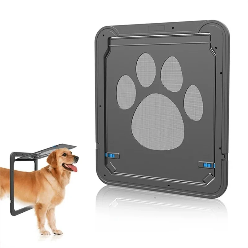 Pet Kitty Dog Door Flap Gate Opener Controlled Entry Electronic Screen Window Protector Wall Mosquito Net(Small:24cmx29cm)