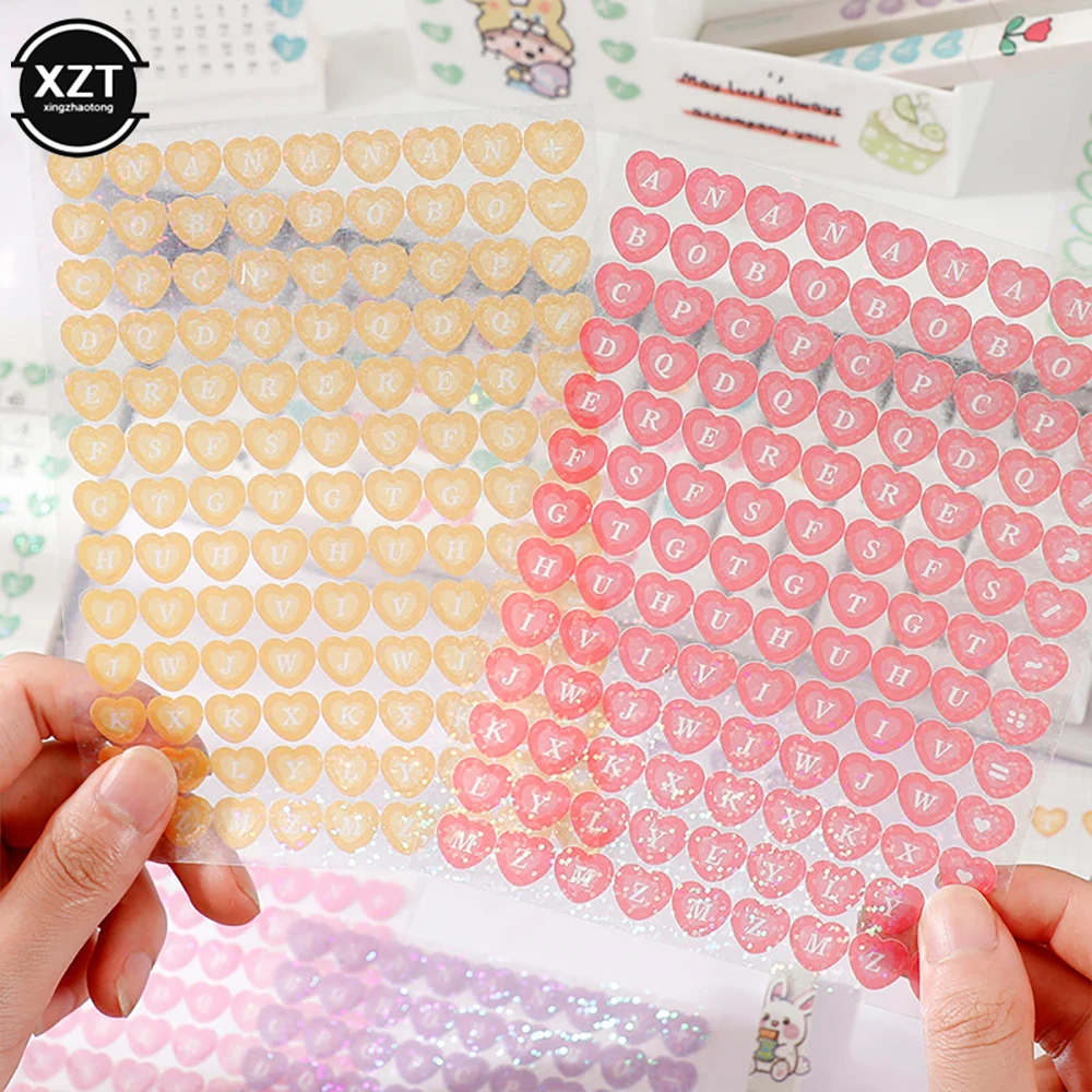 Love Symbol Sticker Student's Hand Journal Material Sticker Cute Girl's Heart Mobile Phone Decorative Sticker