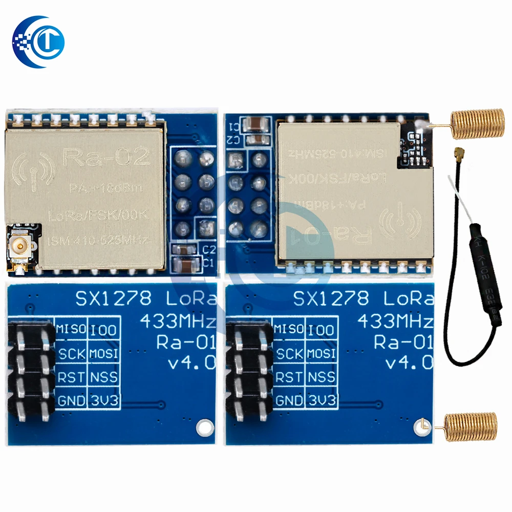Moduł bezprzewodowy LoRa SX1278 RA-01 RA-02, wykorzystujący technologię rozszerzonego spektrum, 433 MHz, z interfejsem szeregowym SPI i anteną, przeznaczony do Arduino. — zdjęcie produktu 6