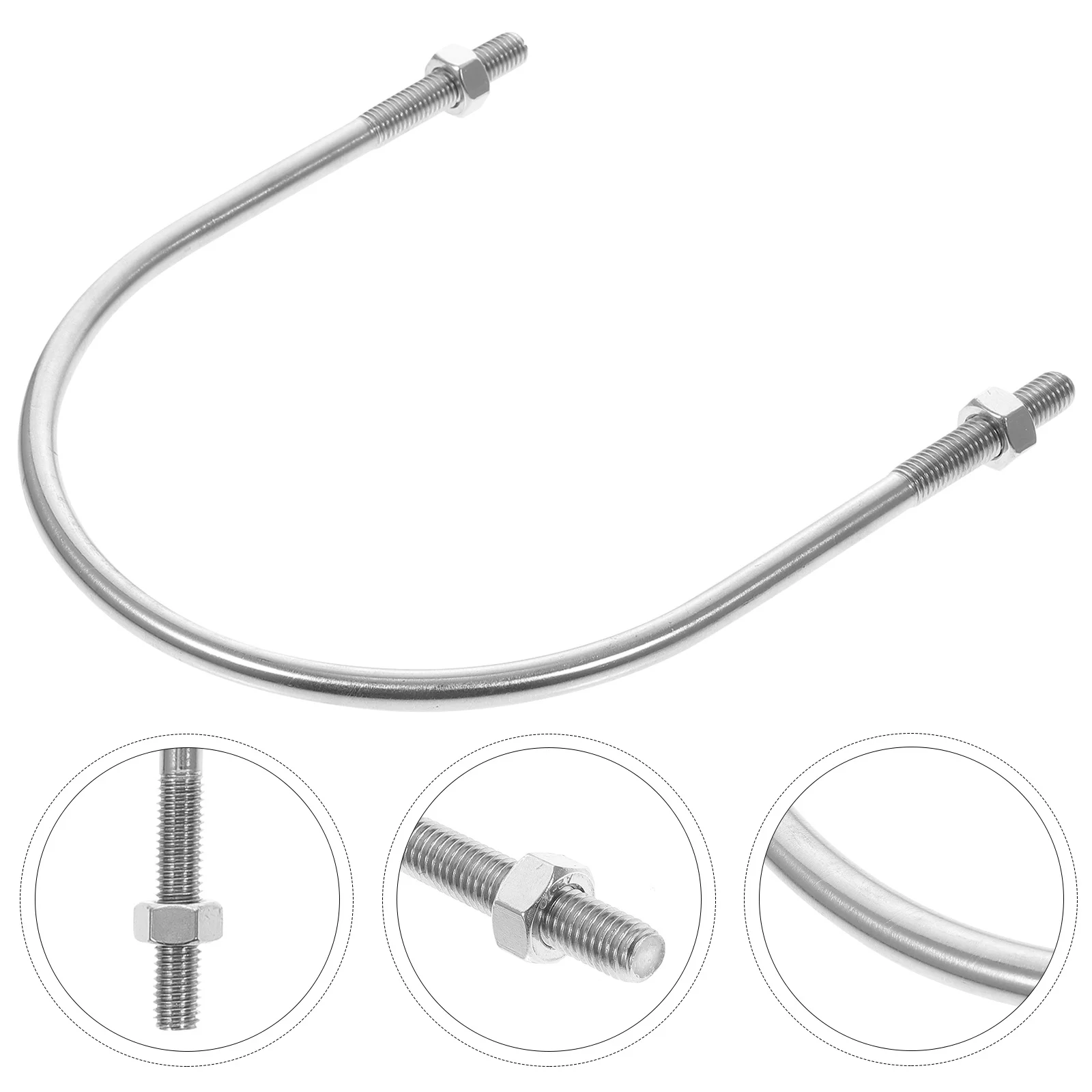 أنبوب U Bolt M10 من الفولاذ المقاوم للصدأ على شكل حرف U لقارب المقطورة، أجهزة تثبيت متينة مقاومة للصدأ ومقاومة للاهتراء #5