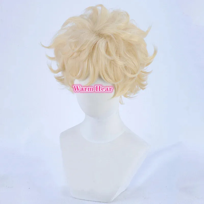 zizi 2025 Sugar Rune Vanila Vanilla Synthetic Light Golden Short Curly Cosplay Anime Wig Heat Resistant Hair Wigs +