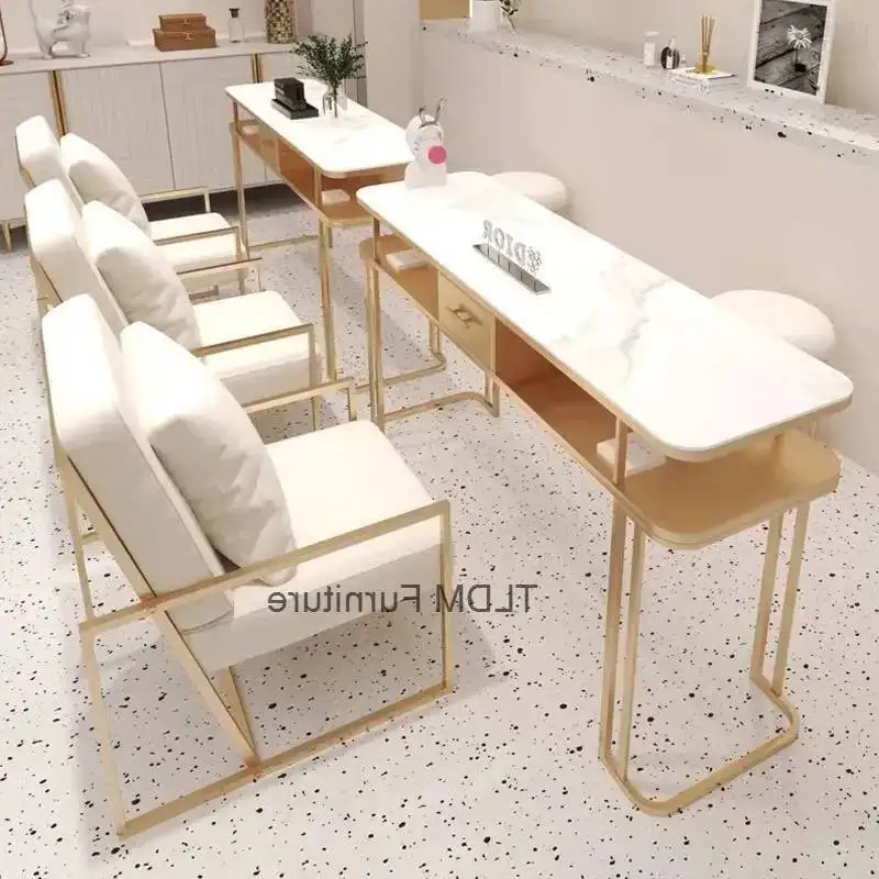 

Belleza Mobiliario De Set Table Nails Gold Commercial And Salon Chair Manicure Nail Table Table For Furniture