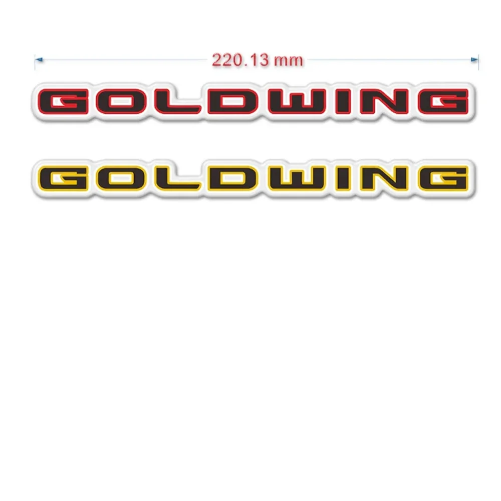 Adesivos de carenagem lateral com logotipo símbolo marca, emblema da tampa da bateria, Honda Goldwing GL1800, Gold Wing Tour F6B, ABS 3D, decalque