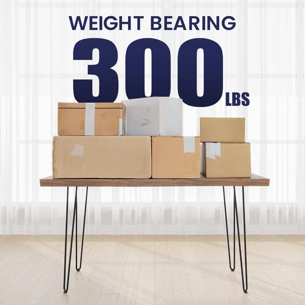 

Hairpin Table Legs 32 Inch, 3/8" Solid Metal Legs for DIY Bench Desk Chairs Dining End Table - Set of 4