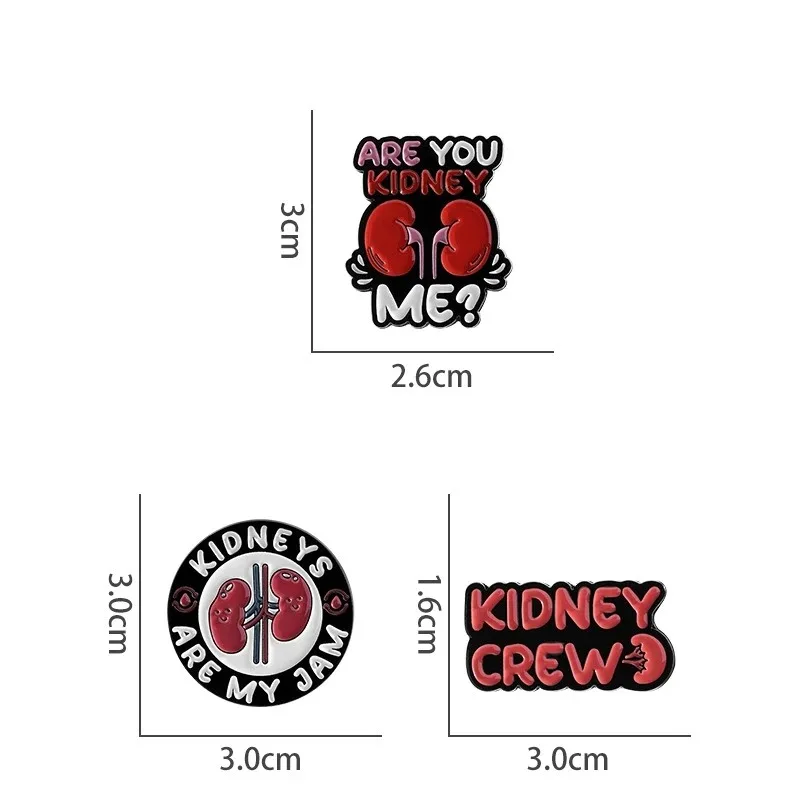 Cartoon Nephrology Kidney Enamel Brooch Creative Kidneys Are My Jam Medical Organ Lapel Pin Badge Jewelry Gift For Doctor Nurse