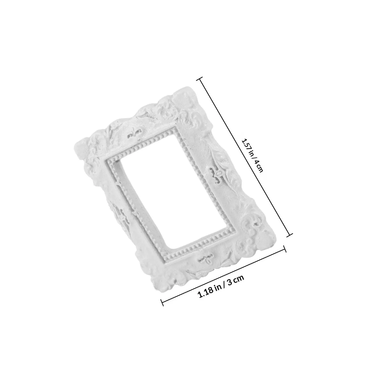 15Pcs Mini Resin Vintage Cream Shell Picture Frames for Dollhouse Decoration Mini Photo Frames DIY Miniature Craft Supplies