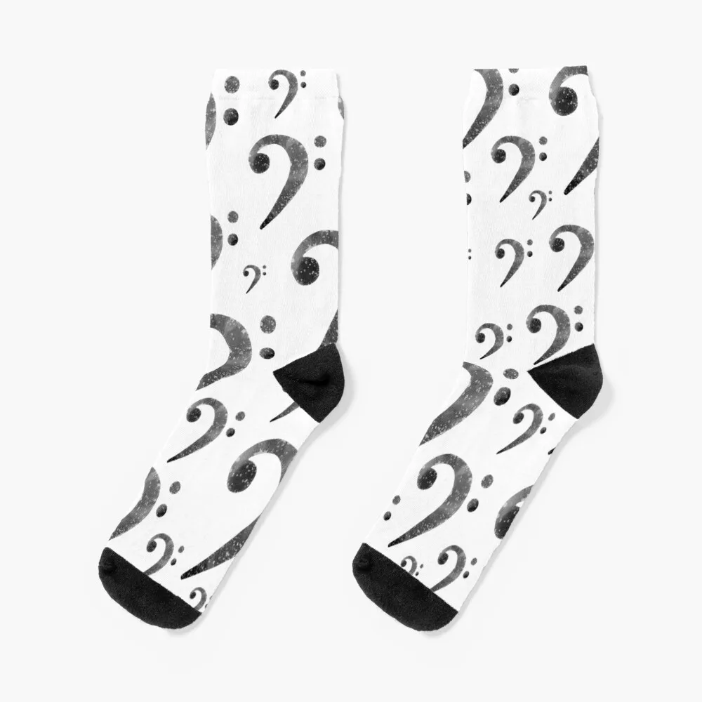 Watercolor Music Bass Clef Socks winter thermal new in's Ladies Socks Men's