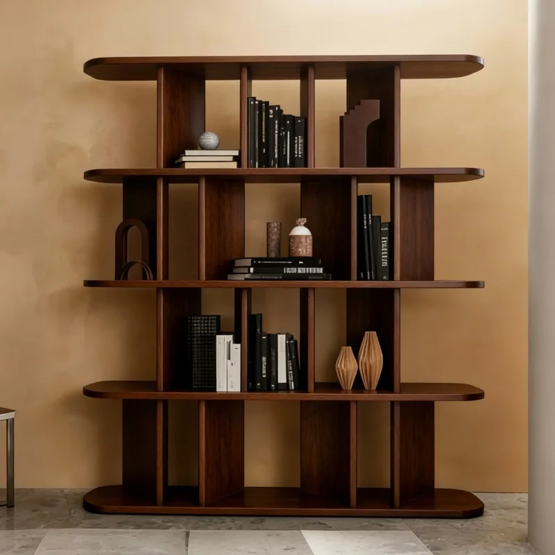 

Floor-to-ceiling integrated wall, whole wall bookcase, living room shelf
