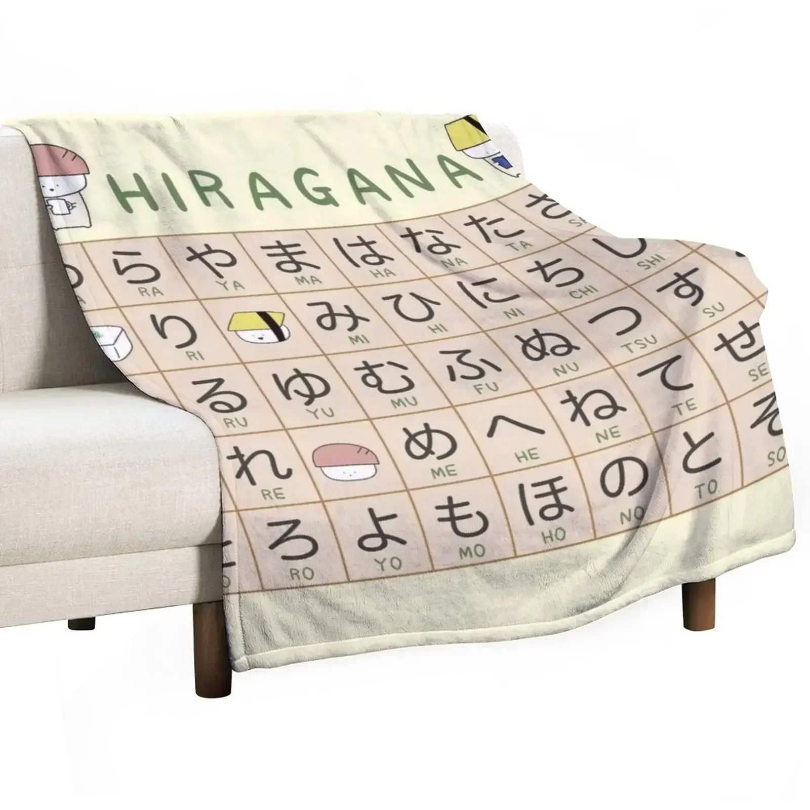 

Hiragana Cheat Sheet Throw Blanket Thins christmas decoration Large Blankets