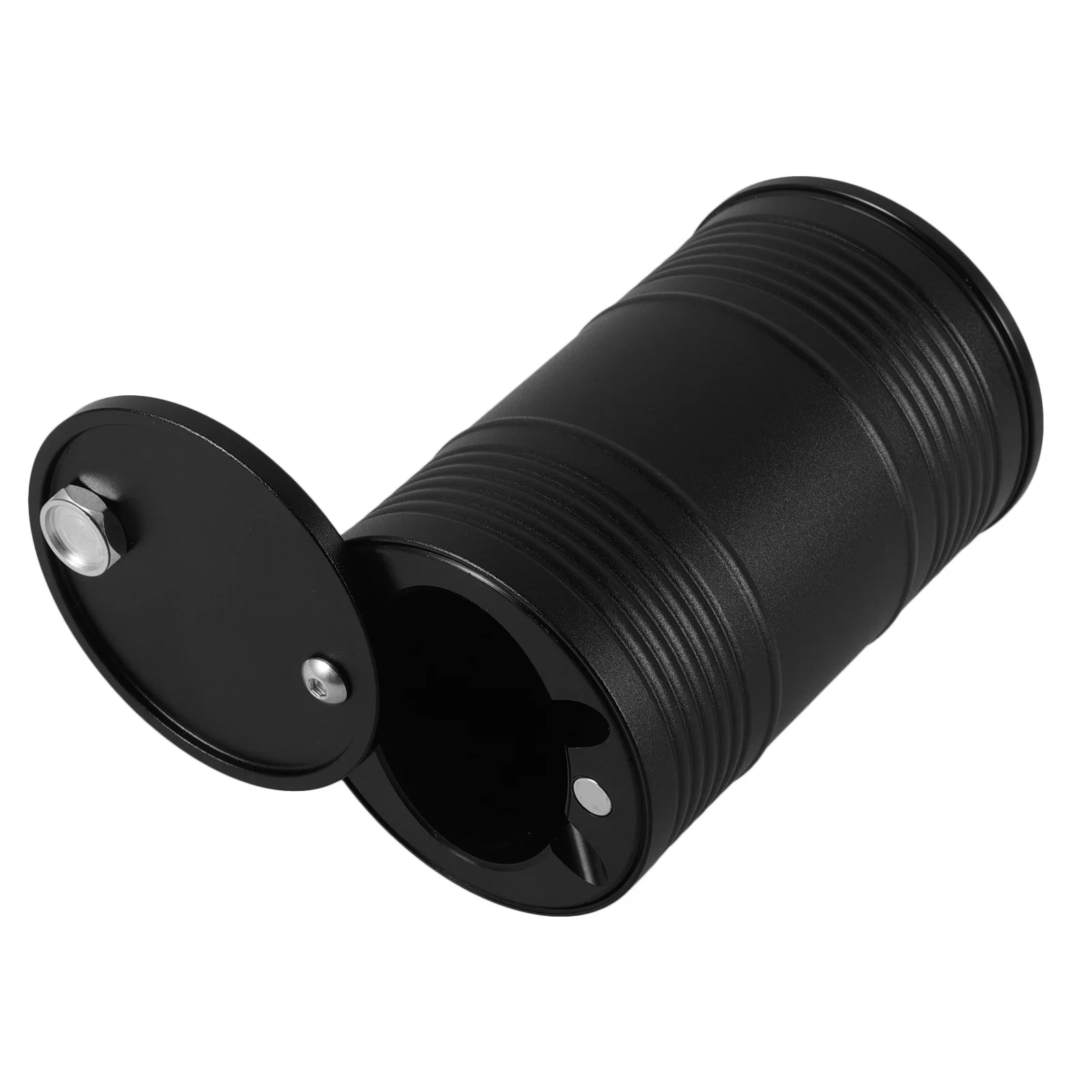 

Aluminum Alloy Ashtray Soot Collector with Lid for Cigarettes Car Household Indoor Black Color Easy Clean