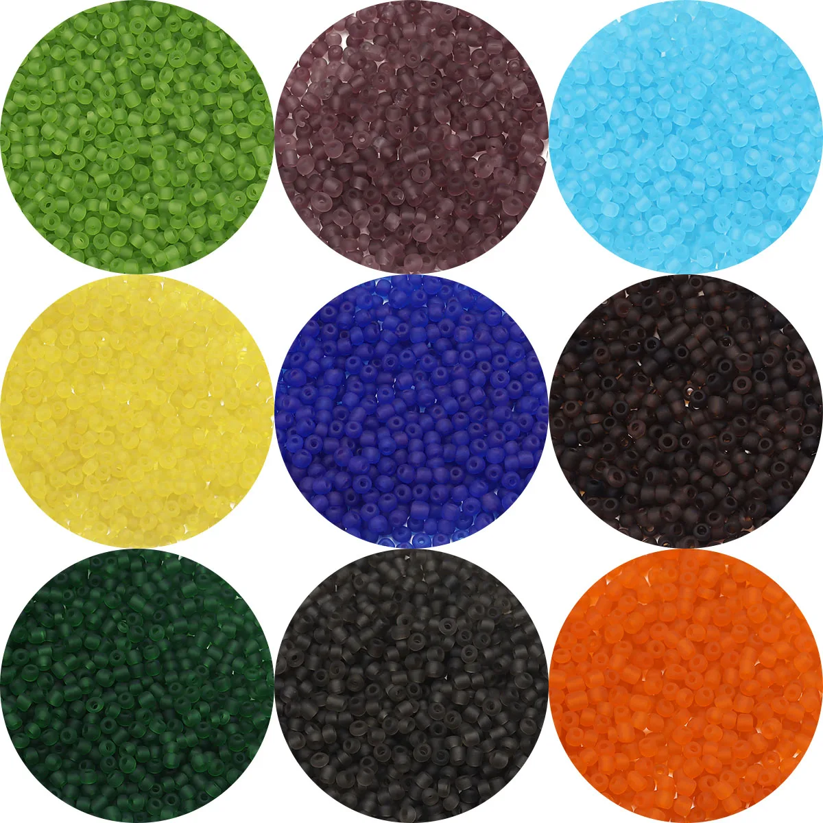 20g/Lot Multiple Colors Glass Beads Matte Seed  Beads 4mm Loose Beads  For Jewelry Making DIY Necklace Bracelet Accessories