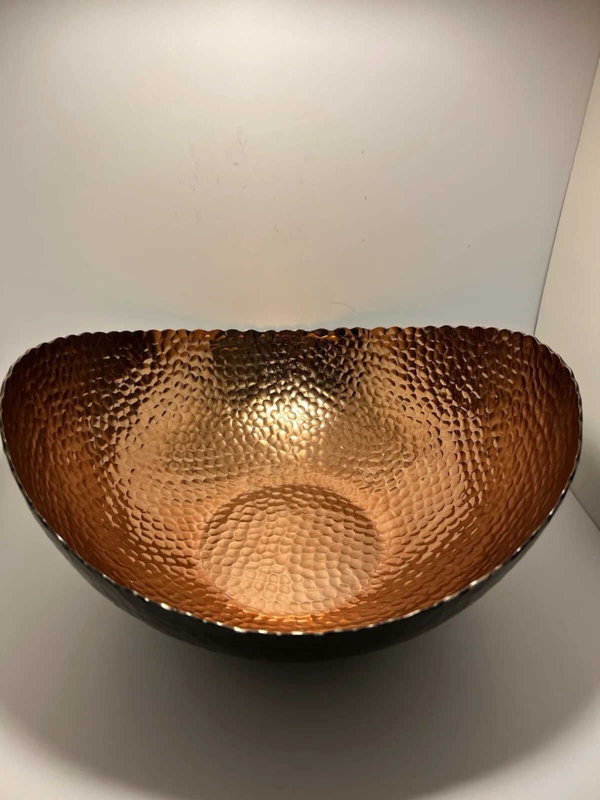 

Elegant Black & Copper Eclipse Decorative Bowl, Approximately 10 Diameter