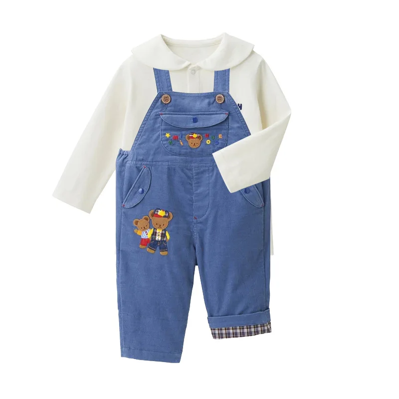 Boys Overalls Girls Pant Cartoon Bear Corduroy Pants Autumn Kids Clothes Baby Boy Clothes Children\'s Overall  Baby Jumpsuit