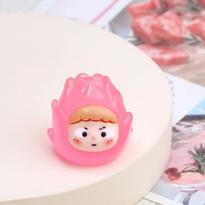 9Pieces Lovely Girl Pendant Fashion Girl Keychain Charm Stylish Jewelry Finding Cartoon Jewelry Attachment Resin Texture