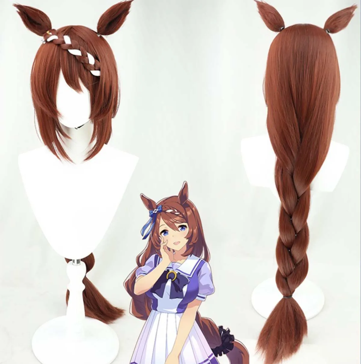 

Парик для косплея Uma Musume Pretty Derby Super Creek для ролевых игр и вечеринок