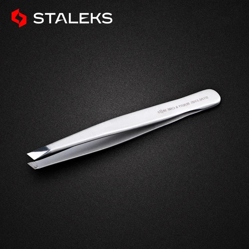 STALEKS TBC-10-3 Eyebrow Tweezers Professional High-Quality Stainless Steel Hair Removal Tweezer Makeup Tool