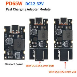 1pcs PD 65W Fast Charging Module Type-C USB Interface Supports PD3.1 QC3.0 SCP PPS Fast Charging DC12-32V PD65W