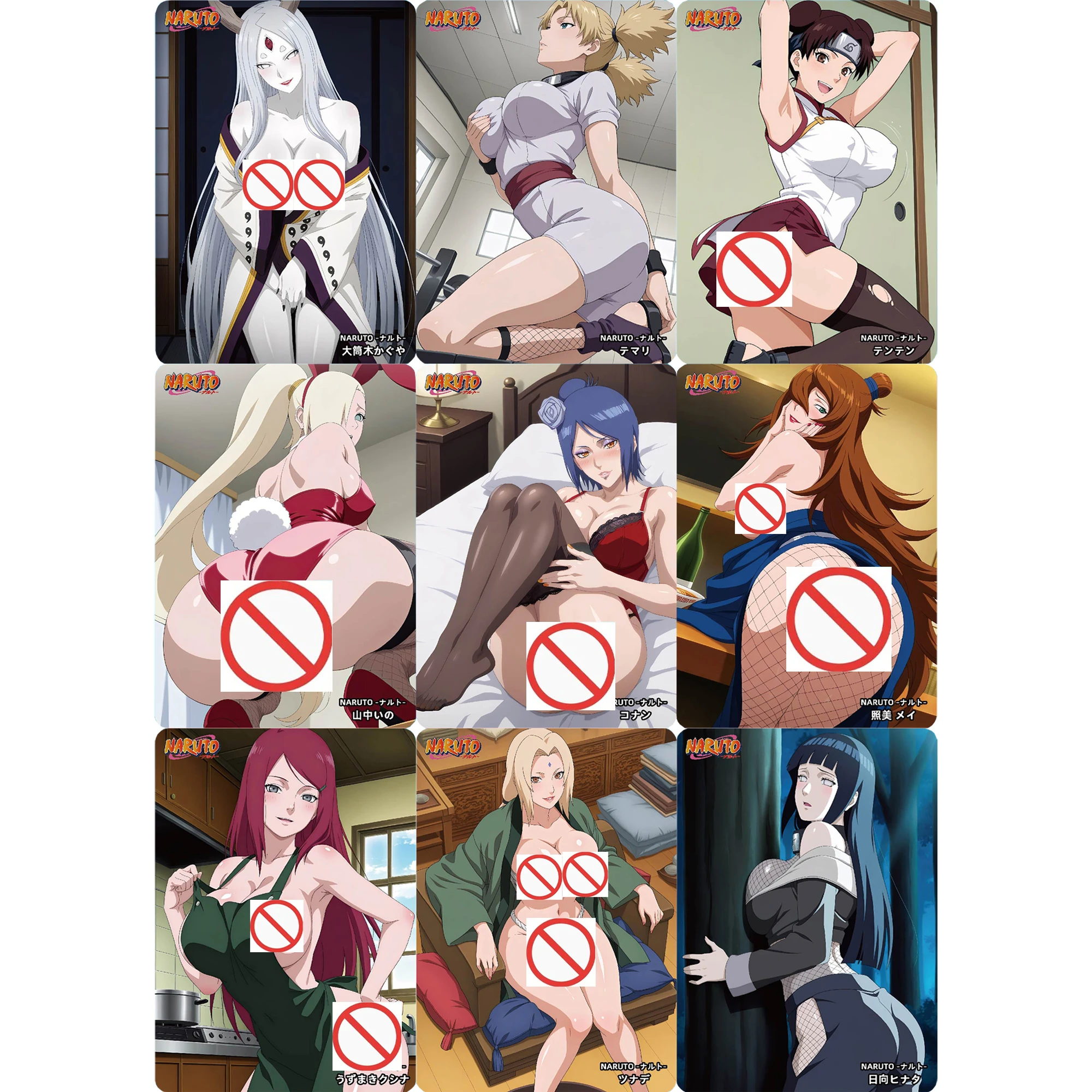 

9 шт./компл. Diy Self Made Naruto Girls Tsunade Haruno Sakura Hyuga Hinata Цветная флэш-карта Классическая коллекционная карта аниме Подарочная игрушка