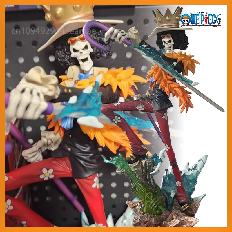 

One Piece 33cm Straw Hat Ball Soul King Lx Brook Handmade Model Ornament Collectible Action Figure Trendy Play Child Gifts Toys