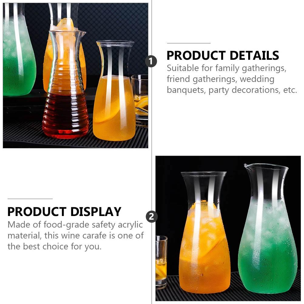 

Clear Acrylic Decanter For Party Wedding Banquet Red Wine Carafe Home Bar Use Transparent Serving Dinner Carafe