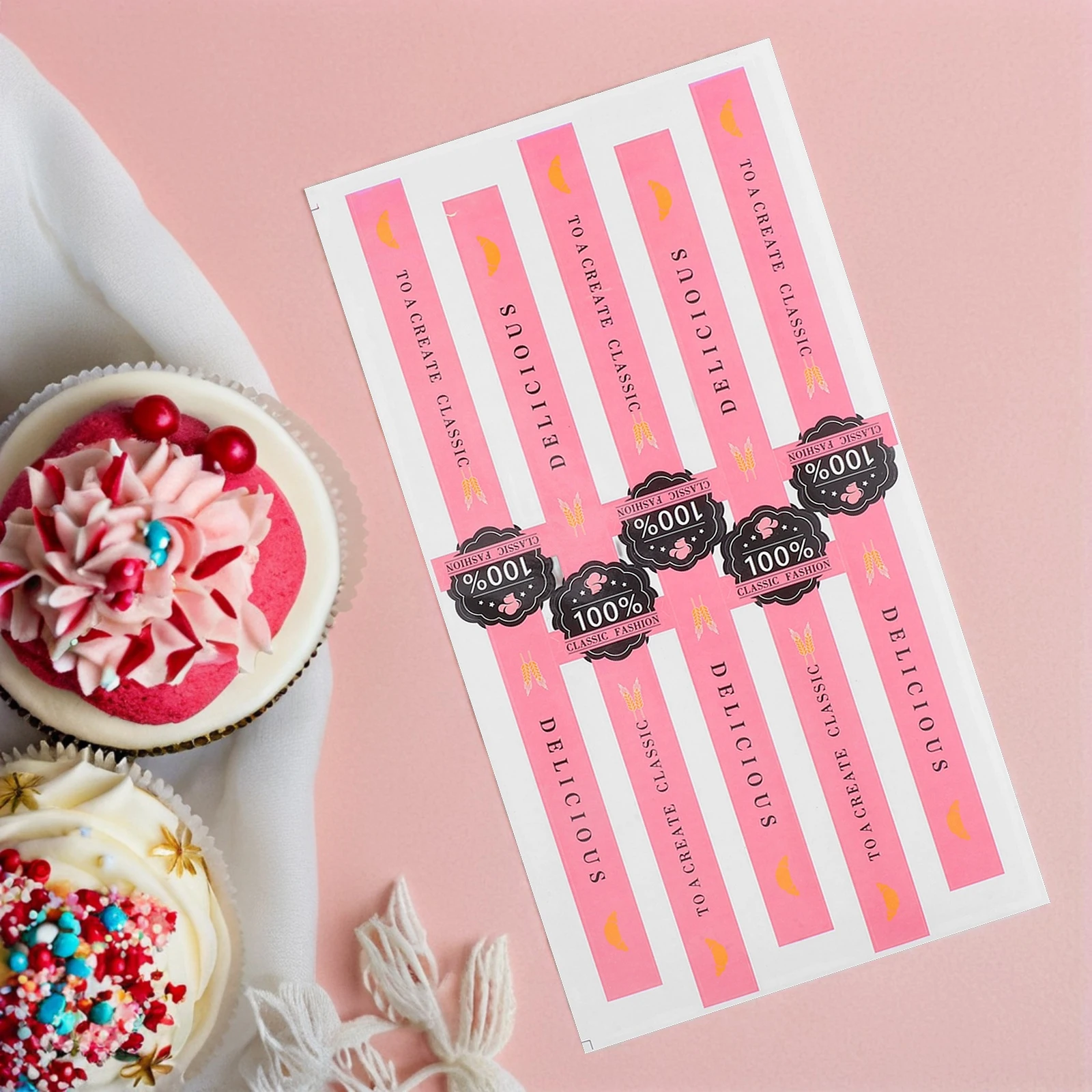 

100pcs Bakery Packaging Baking Food Sealing Labels For Homemade Baked Goods Chocolate Pastry Boxes Seal Label Home Use