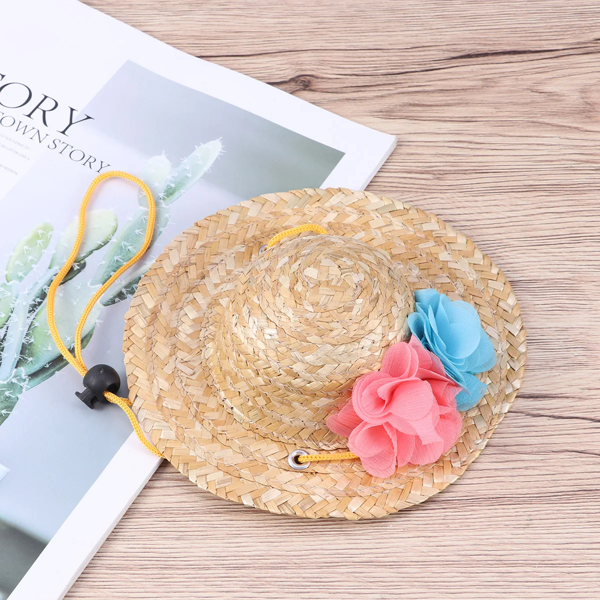 

Dog Straw Hat Hats for Sun Small Dogs Western Style Bucket Caps Sombrero Summer