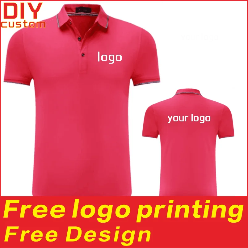 

Silkworm cotton men's and women's polo shirts, T-shirts, collars, short sleeves, custom printed logos, embroidered work clothes