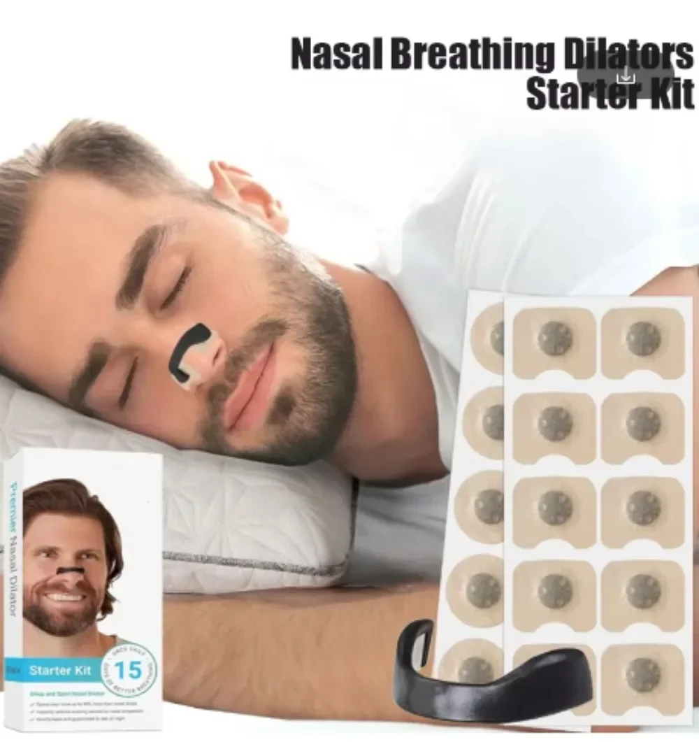 15Pairs Nasal Breathing Dilators Kits Magnetic Nasal Strips Increase Air Intake Improve Sleeping Reduce Snoring for Nighttime