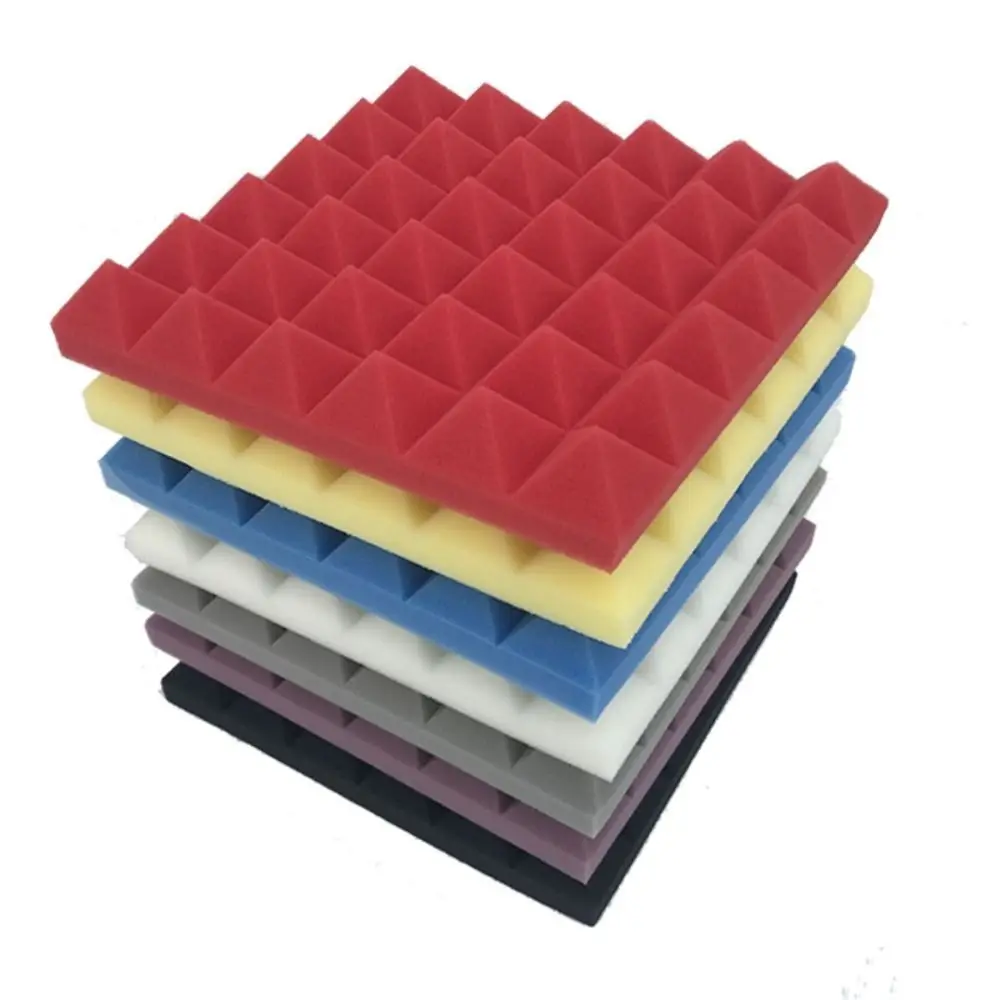 1PC Soundproofing Foam High-density Flame-retardant Pyramid Noise Sound-Absorbing Acoustic Foams Sound Treatment Panel