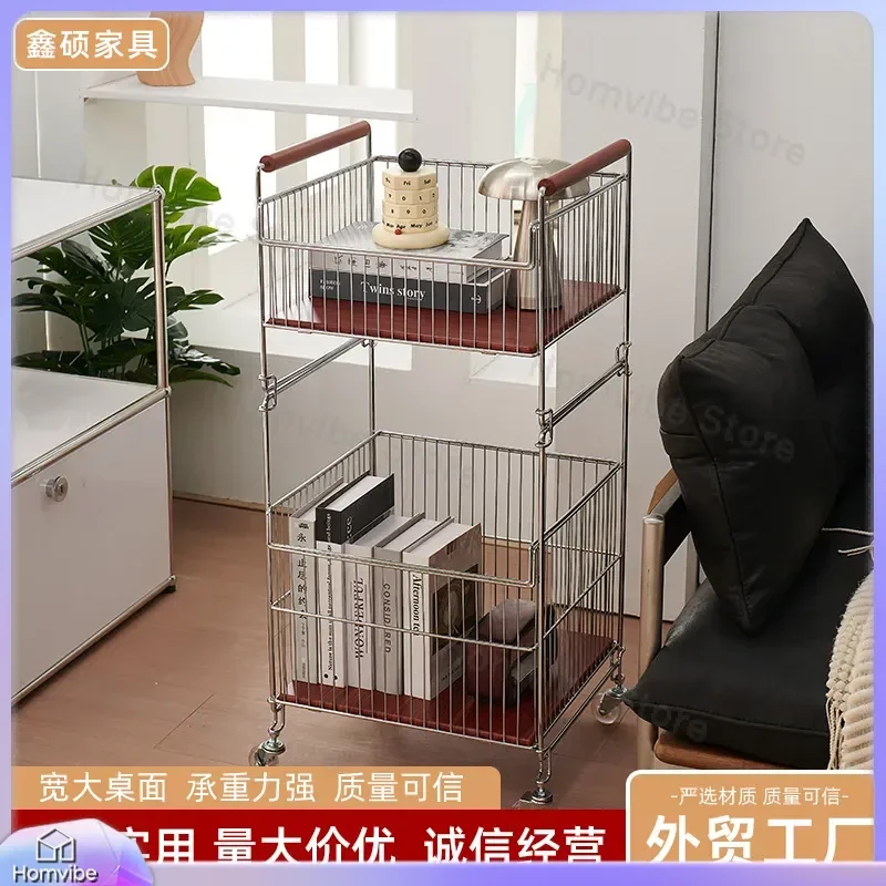 Medieval Style Removable Mobile Laundry Basket Multi Layer Floor to Ceiling Rack for Balcony Storage New Design