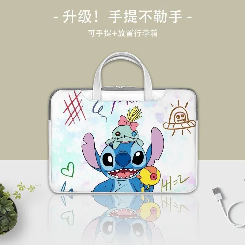 Disney Stitch laptop bag waterproof 15.6-inch Lenovo thinkbook14 Apple 13.3-inch waterproof cartoon creative couple handbag