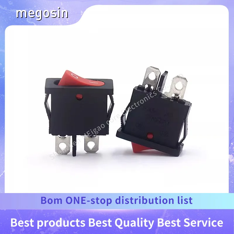 1~5pcs/lot 6A Flat red 2-pin 2-speed boat-shaped power switch KCD1-110 9.5*21 instrument