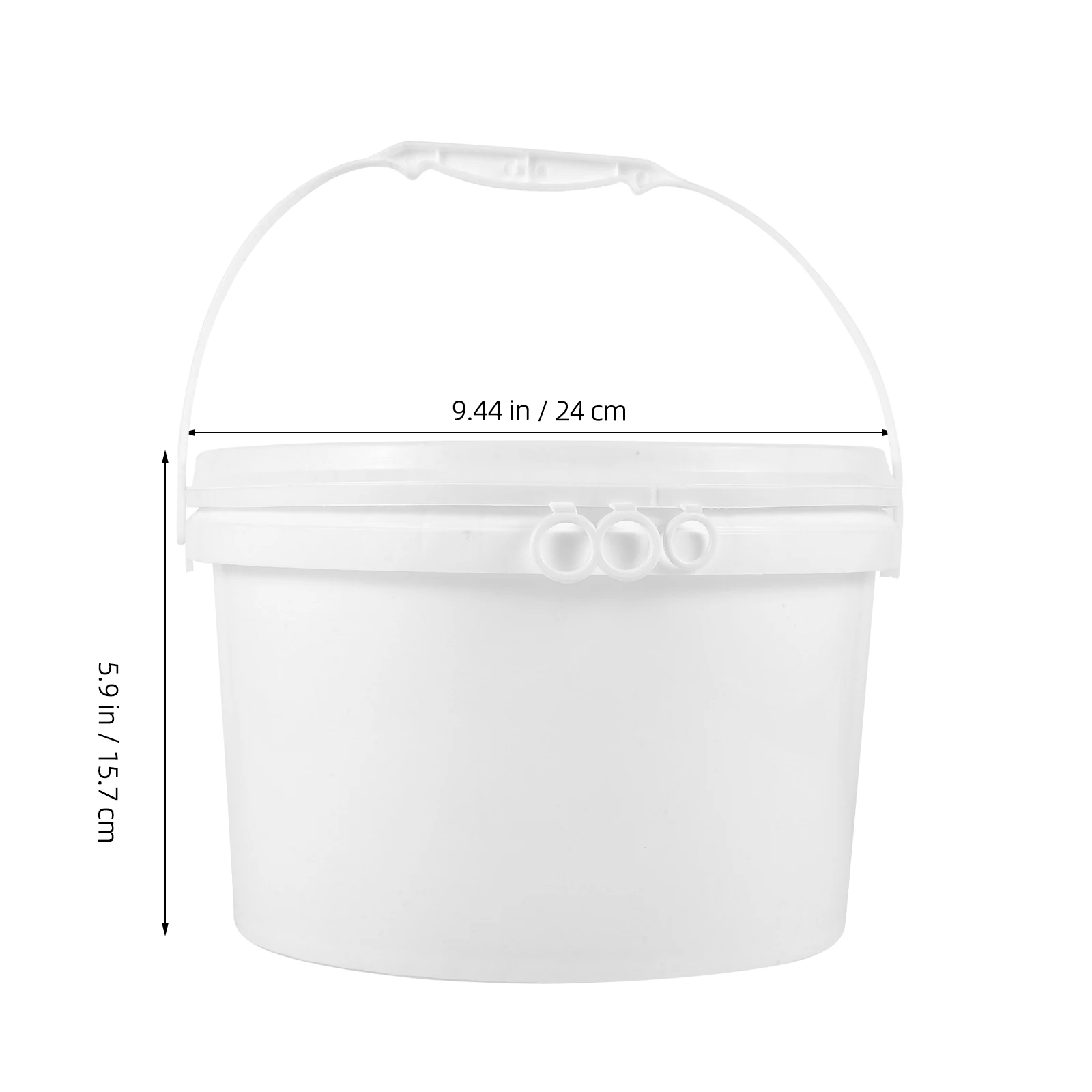

Plastic Sealing Household For Water Storage Cleaning Gardening Leakproof Small Space Saving White Bucket With Lid Multi