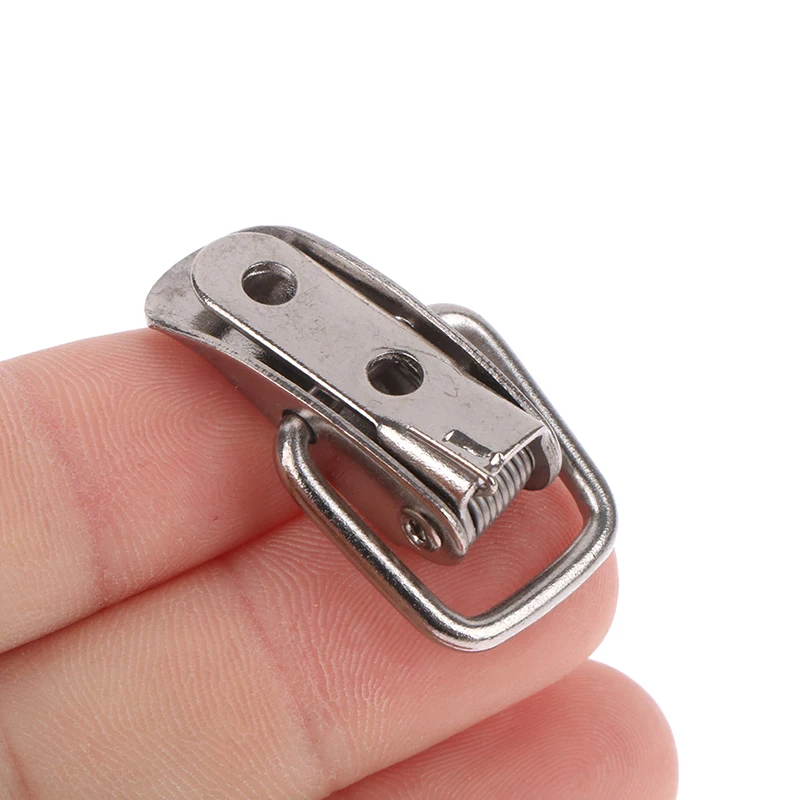 **4pcs Duck-mouth Buckle Stainless Steel Vintage Mini Lock Chest Box Gift Suitcase Case Buckles Toggle Hasp Latch Catch Clamp