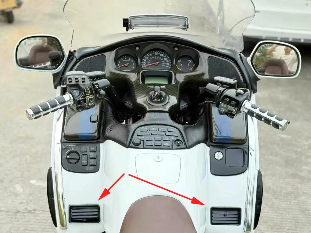 Black Air Outlet Vents For Honda Goldwing 1800 GL1800 2001-2010 Behind Air Outlet Lower Vent Set Motorcycle Accessories