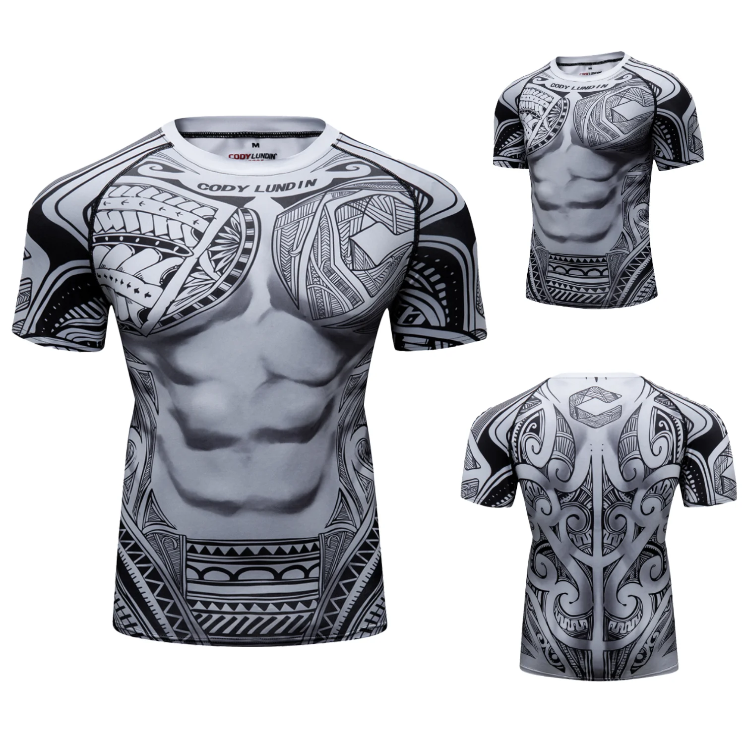 Men Fightwear Combat T-shirts Short Sleeve Skinny jiu jitsu No Gi Rashguard Boxing Jersey Masculine Training Gym Tops
