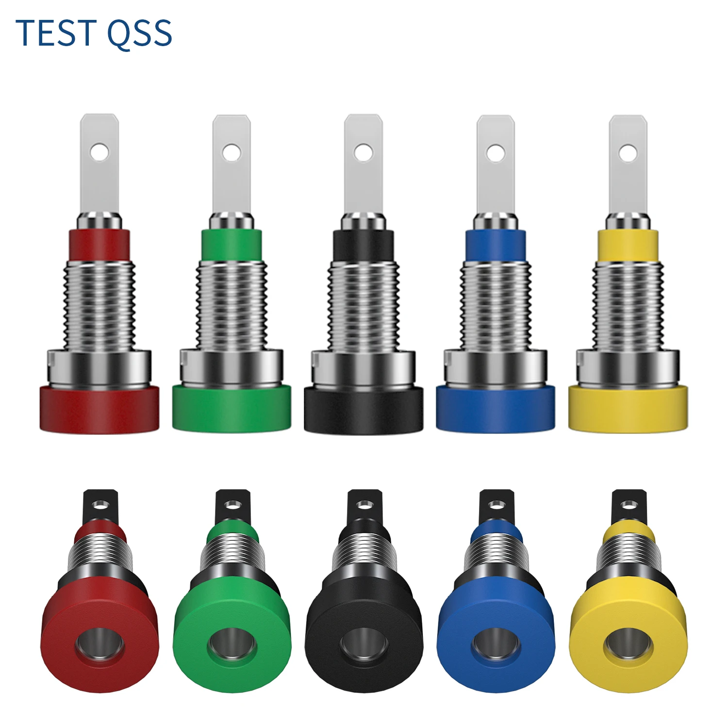 

QSS 10pcs 2mm Banana Socket Panel Socket Terminal Electrical Tool