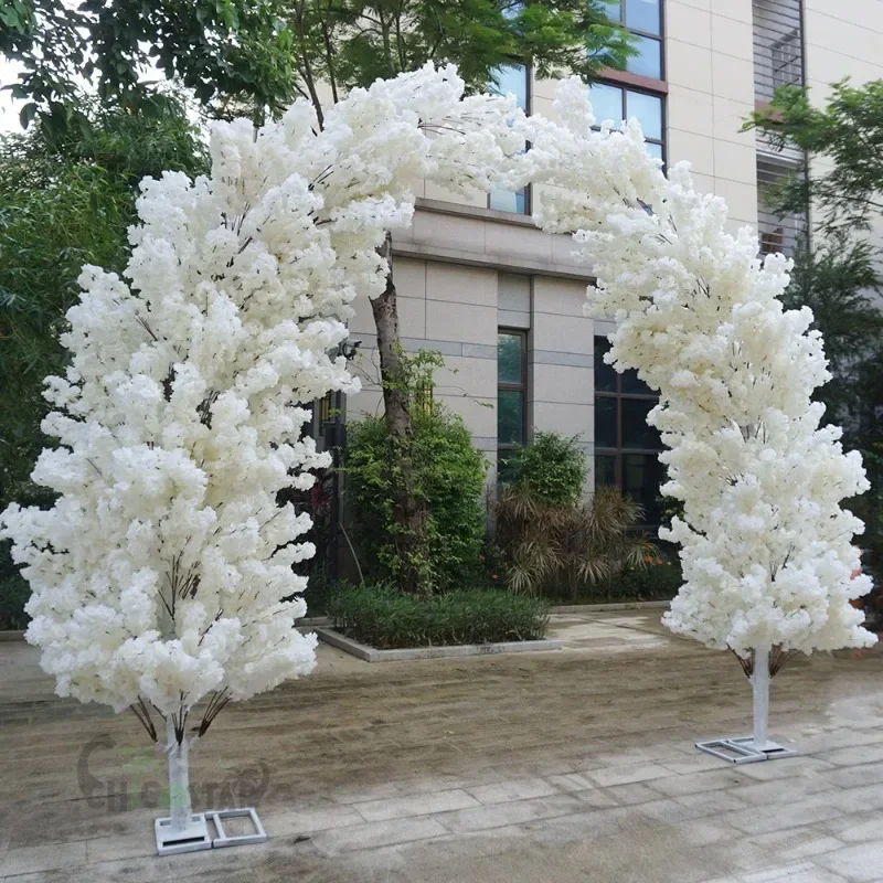 item white artificial trees cherry blossom tree arch large tree for outdoor wedding decoration