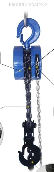 round Hand Chain Hoist Hsz Type Wholesale Manual Inverted Chain Hanging Arm Small Portable Hand Chain