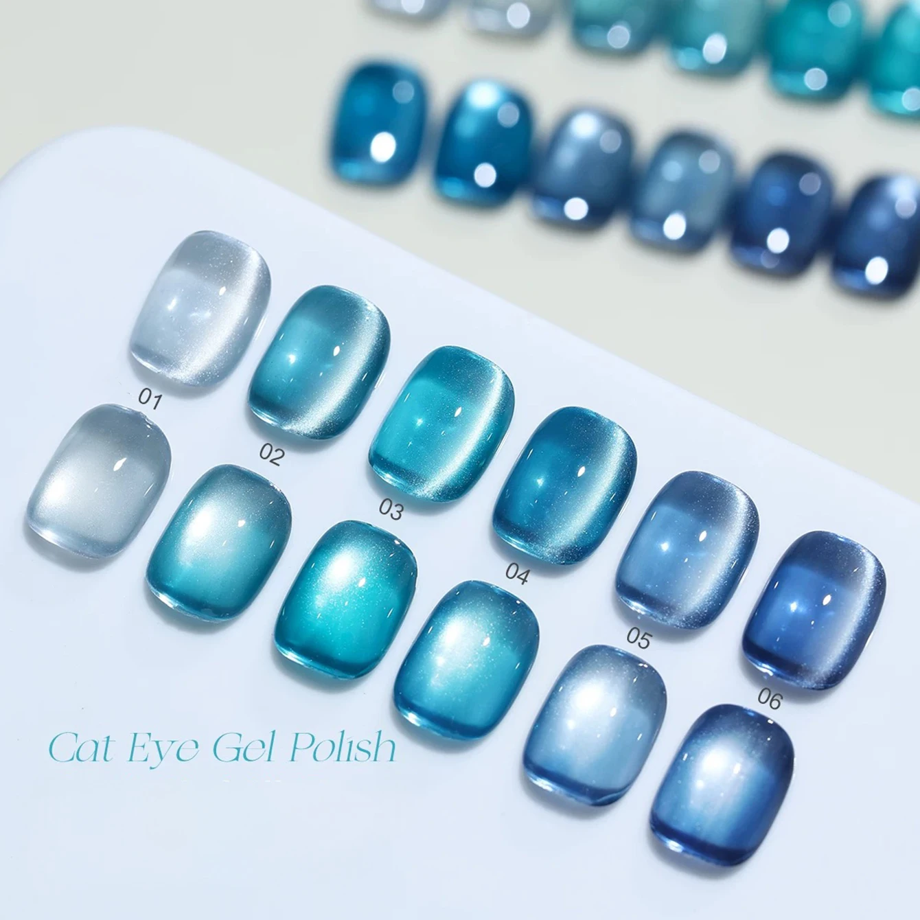 1 pièces WS automne hiver ongles glace Transparent bleu oeil de chat blanchissant populaire Gel vernis à ongles Salon de manucure Nail Art fournitures pour ongles