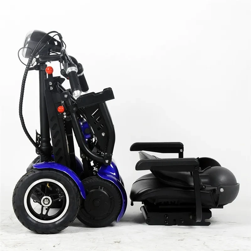 Multi Terrain Foldable Mobility Scooter For Adults With 4 Wheels 10.4AH Battery Electric Scooter With Seat Up To 25 Km Range