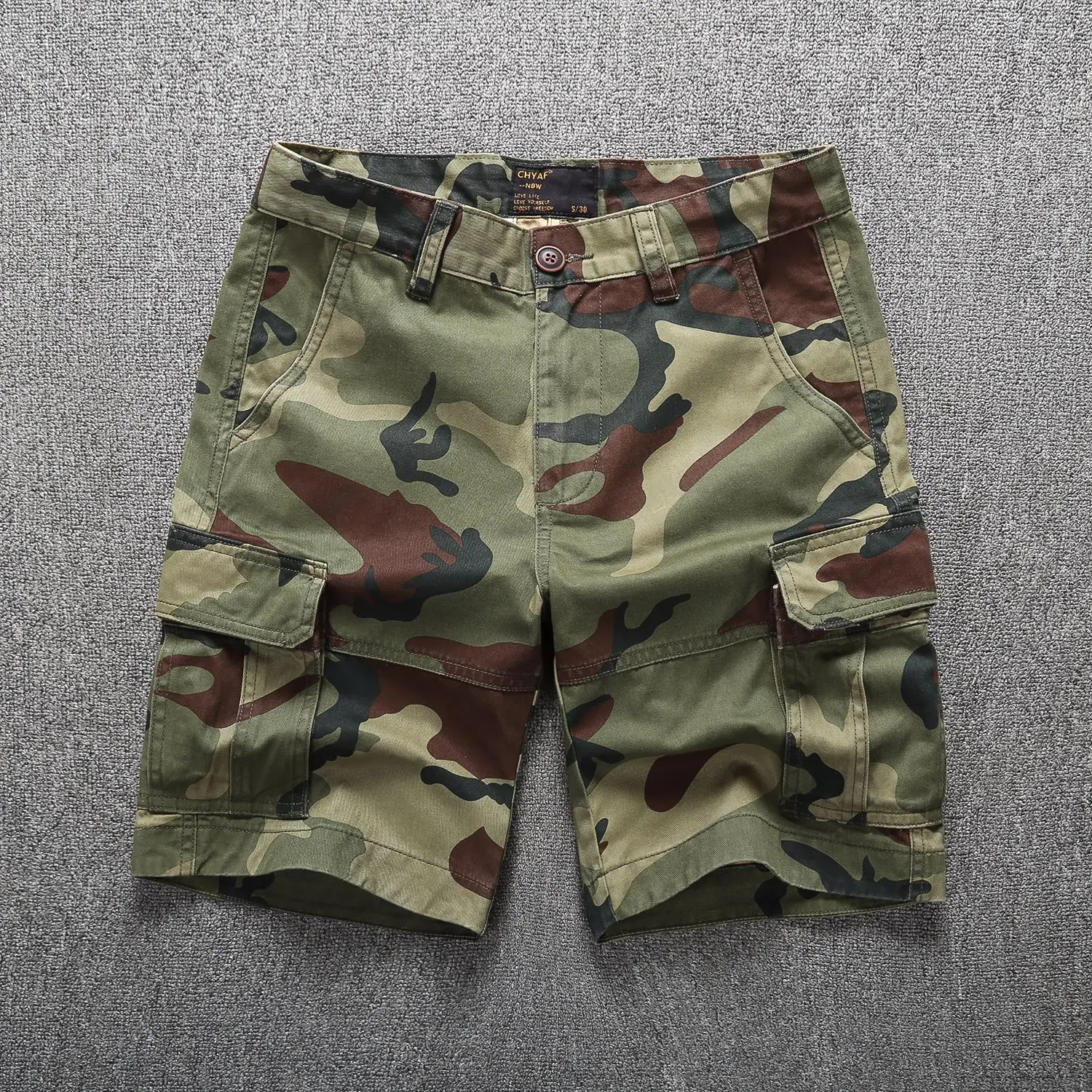 Retro Camouflage Multi-Pocket Cargo Shorts Mens 2026 Fashion Summer Streetwear Casual Daily Utility Workwear Shorts Pants Man - Image 5