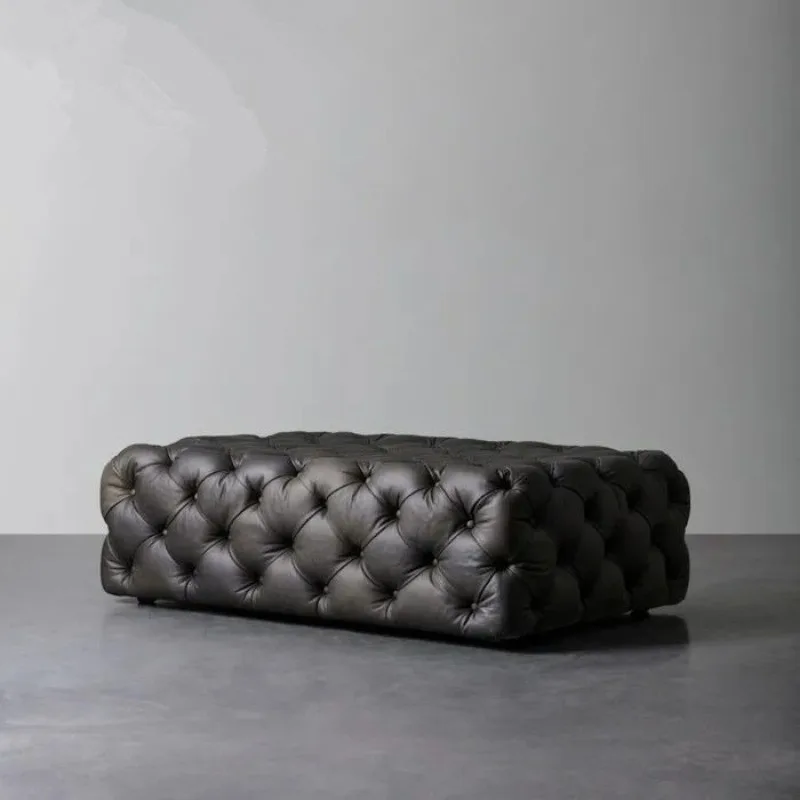 

Modern Shoe Changing Stool Luxury Stools Decorative Sofa Stools Aesthetic Multifunctional Leather Stool Living Room Furniture